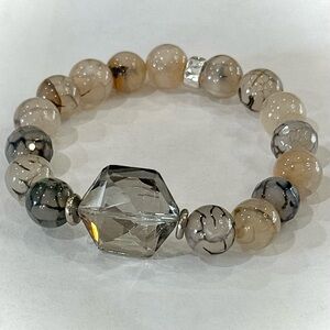 Hand Crafted Dragons and Diamond Bracelet